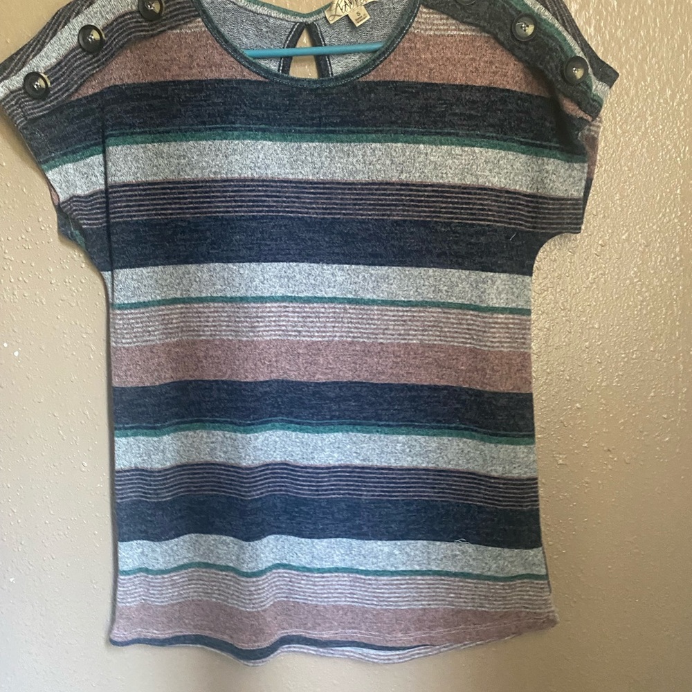 Striped multi color shirt